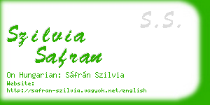 szilvia safran business card